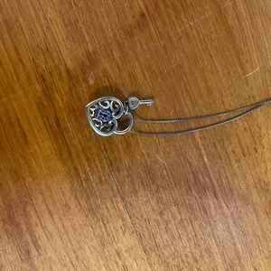 Heart locket necklace and key